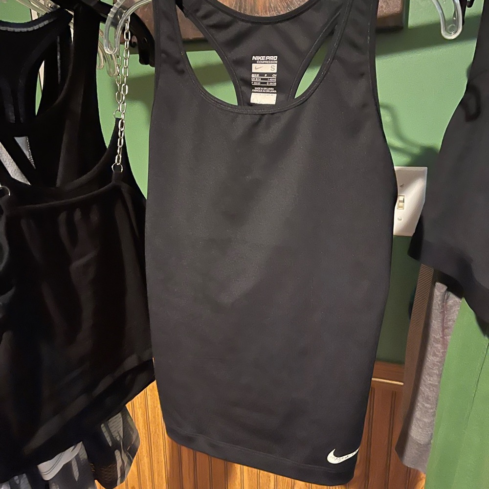 Women’s Black Nike Pro Compression Tank Top